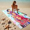 Personalized Name Fantasy Sisters Stylish Digital Printing Beach Towel Quick‑Drying Absorbent Blanket for Beach Pool Gym Travel