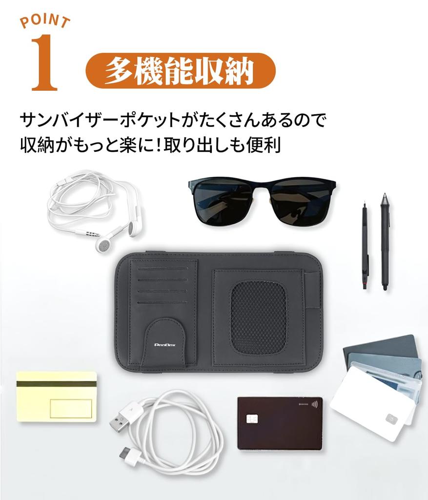 Sonnenblenden-Aufbewahrungstasche für Honda Probox PU-Leder-Sonnenblendentasche mit Netz-Organizer für und Andere Kleine (Serie 160) - Schwarz. Münzen, Quittungen,