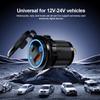 Car Charger Socket Digital Display Voltmeter Blue Light Touch Switch Pd+Qc3.0 Car Charger Modified Car Usb Charging Adapter