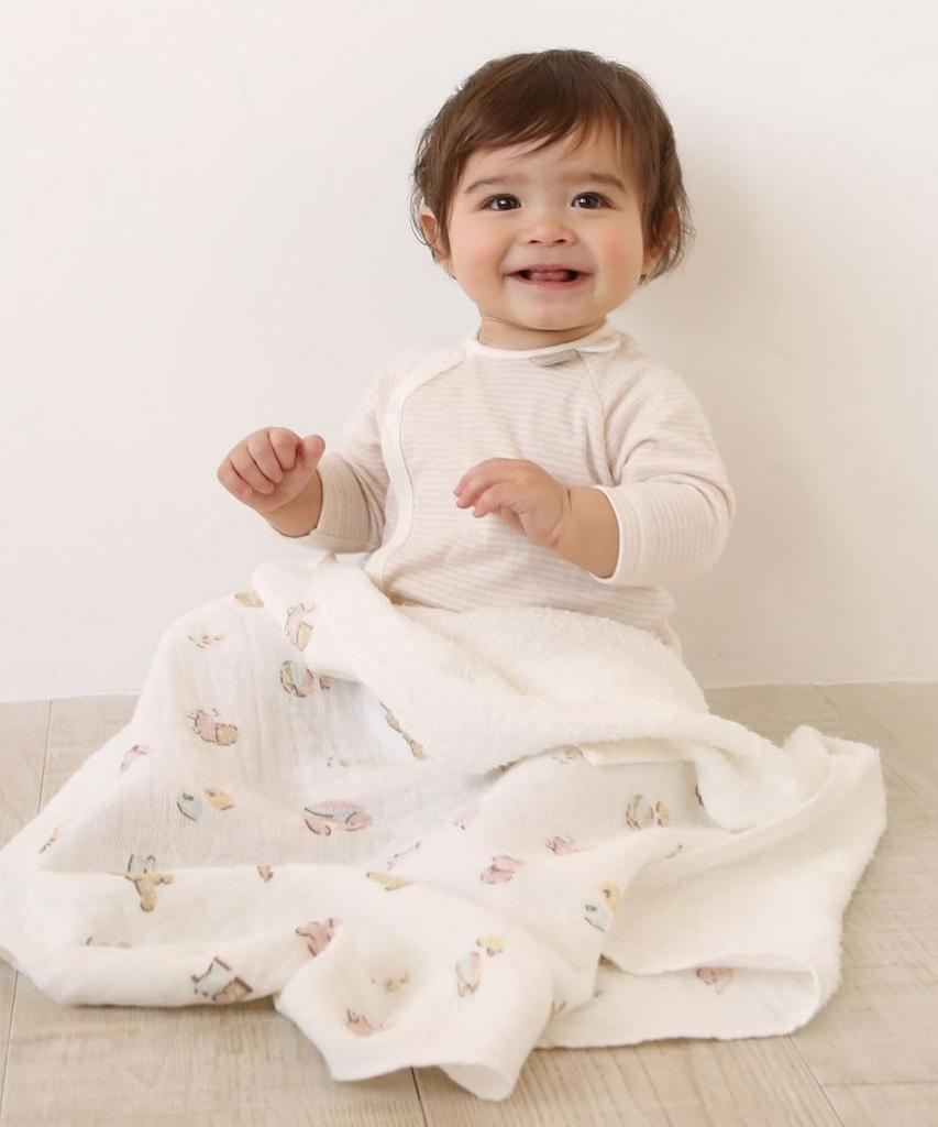 Tea AfternoonTea LIVING Towel blanket HY32 Animal swaddle set of 2 white [Afternoon Living] blanket/gauze