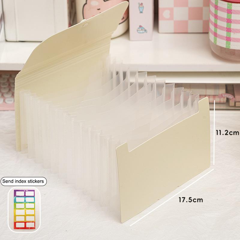 12 Layers Stickers Bills Cards Collect Storage File Folder Paper Document Storage Accordion Bag Holder Office School Organizer