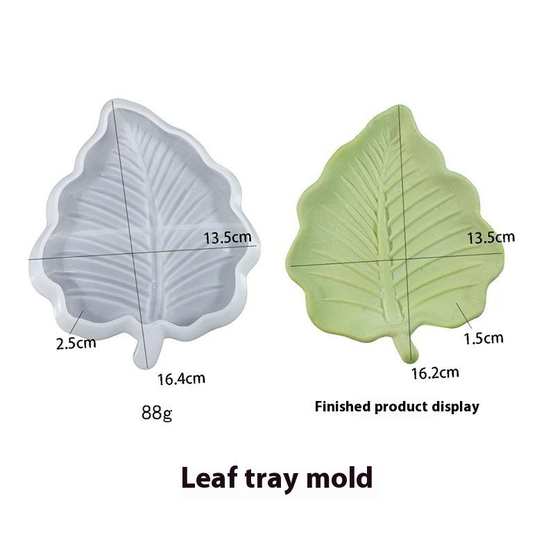 3D Maple Leaf Ash Tray Resin Mold Silicone Large Tray Resin Casting Mold Jewelry Container Art For Diy Resin Coasters