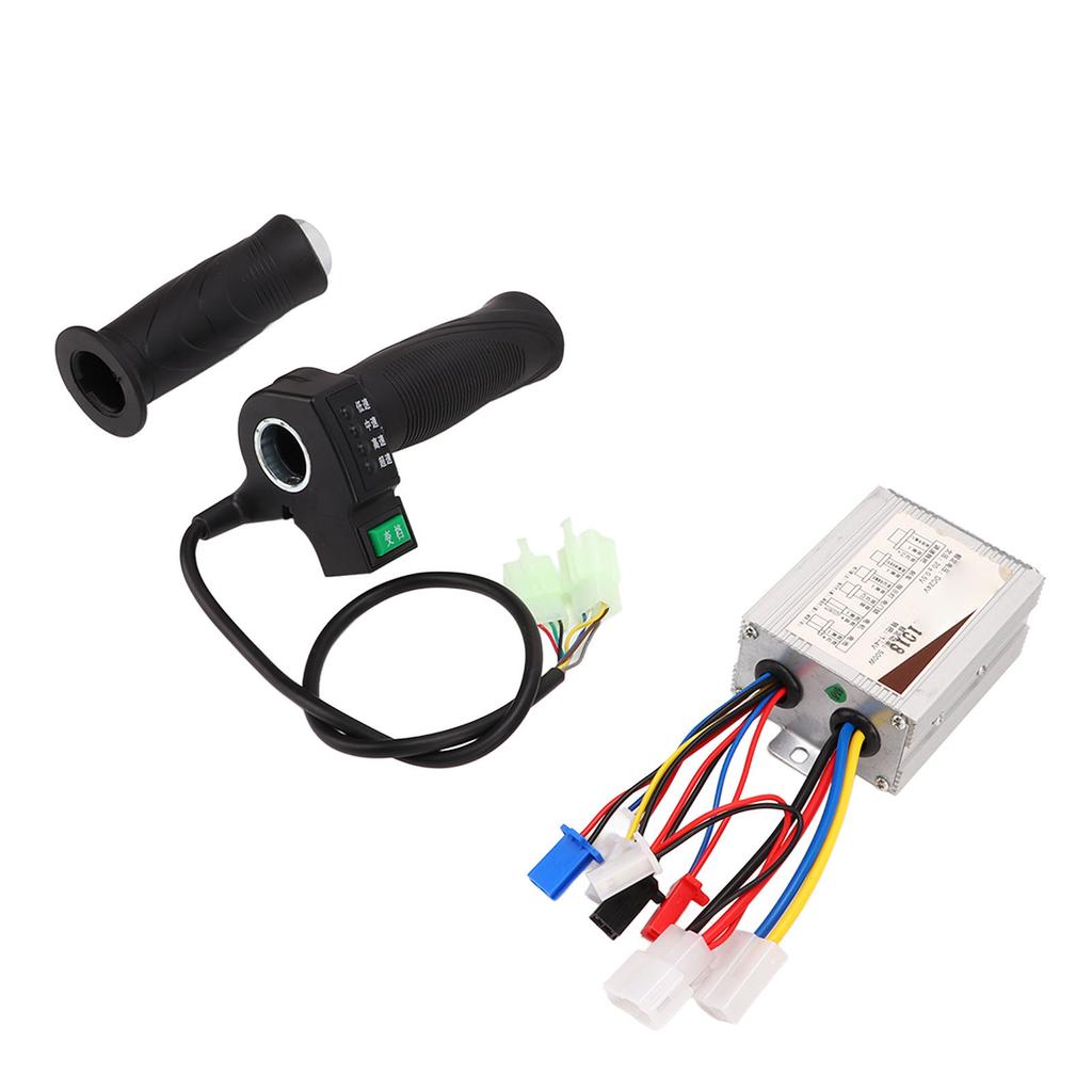 Brushed Controller Throttle Grip Set Good Heat Dissipation 4 Speed 24V 500W E Bike Motor Controller Kit for Electric