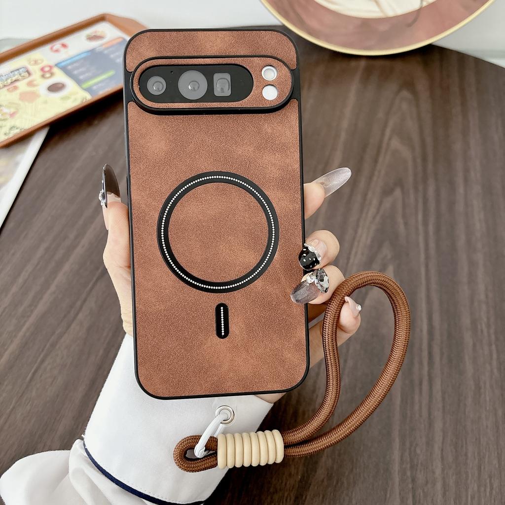 Luxury Sheepskin Smooth-touch Magnetic Charging Case For Google Pixel 10A 9 8 7 Pro XL 9A 8A 7A Anti-drop Bumper Protector Cover