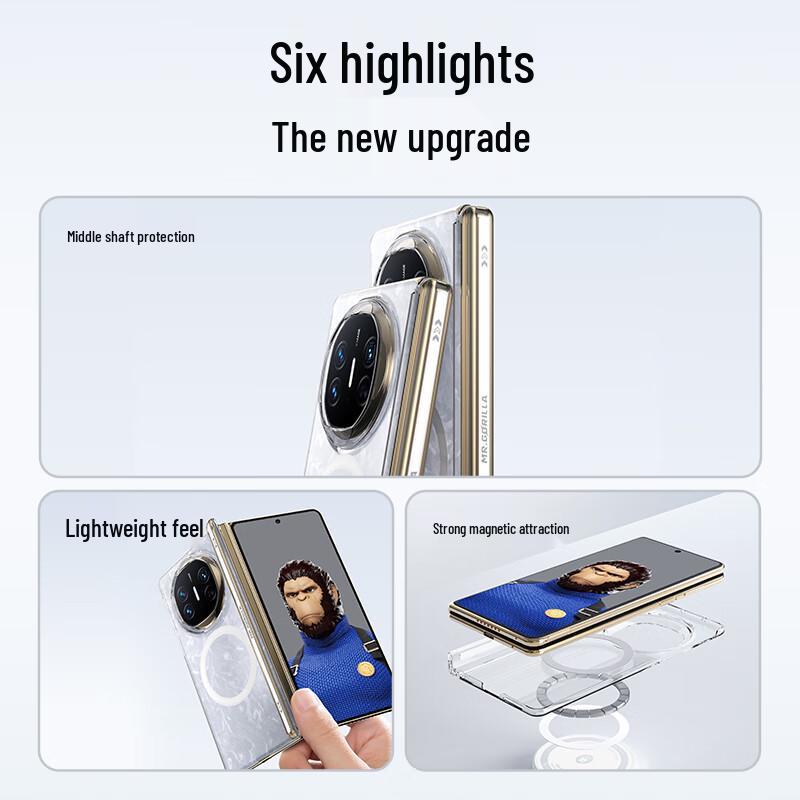Huawei Mate X6 Transparent Magnetic Foldable Case