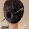 Vintage Black Camellia Wood Hair Sticks For Women Girl Fashion Classic Ethnic Flower Hair Clips Pins Hair Styling Accessories