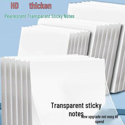 Waterproof Transparent Sticky Notes for Students - Quick-Drying Memo Pad for Exams & Note-Taking