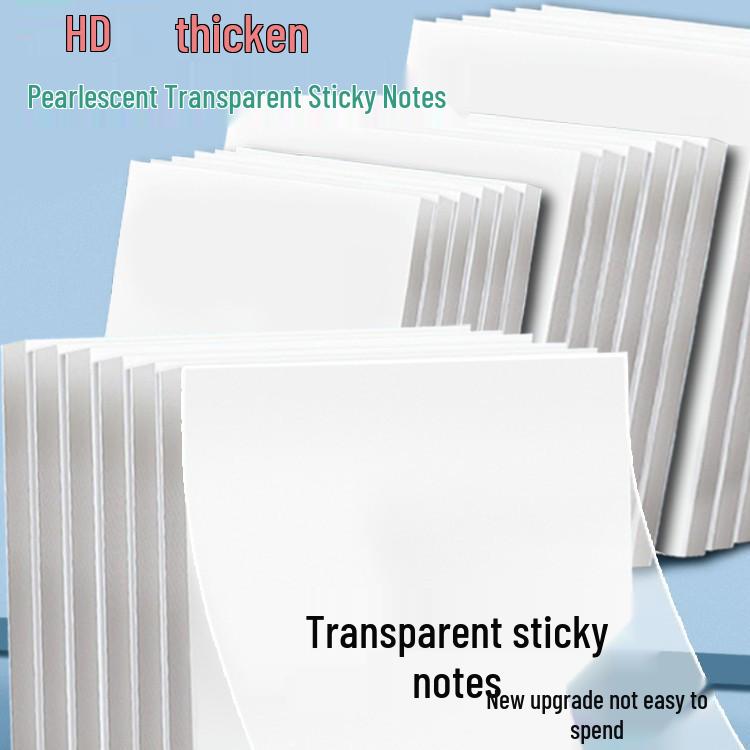 Waterproof Transparent Sticky Notes for Students - Quick-Drying Memo Pad for Exams & Note-Taking