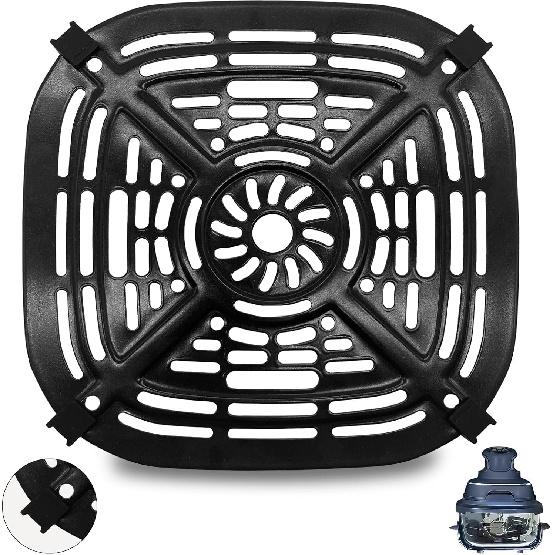 Air Fryer Grill Plate for Ninja AF181 Air Fryer Pro XL 6-in-1 6.5 QT, 8.5''×8.0'' Air Fryer Accessories Rack Tray Grill Pan Crisper Plate