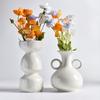 Creative Nordic Ceramic Irregular Vases, Home Living Room Desktop Office Decorations, Modern Minimalist, Flower Arrangement, 1Pc