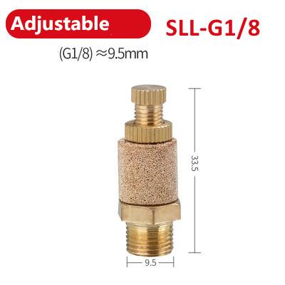 Pneumatic Exhaust Muffler Silencer M5 1/8 1/4 3/8 1/2 3/4 BSP Male Thread For Air Noise Brass Adjustable Long Short BSL SLM SLL