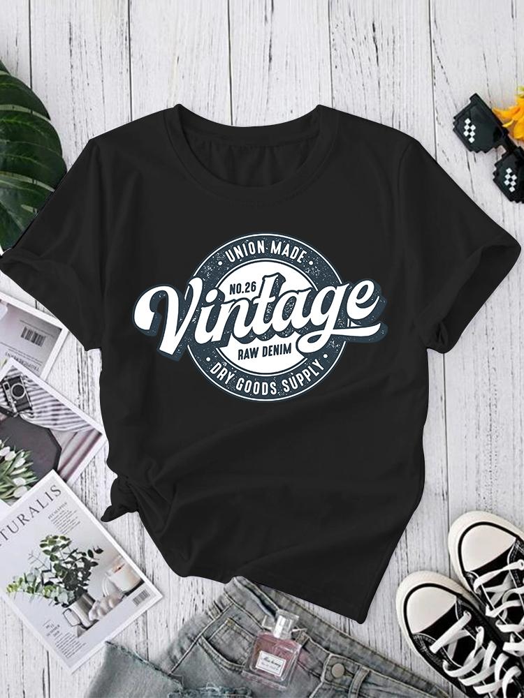 Fashion Printing Cute T-Shirts Women Cartoon Summer Clothing Short Sleeve Tshirts Clothes Graphic Sexy Print Tee T-Shirt Clothes