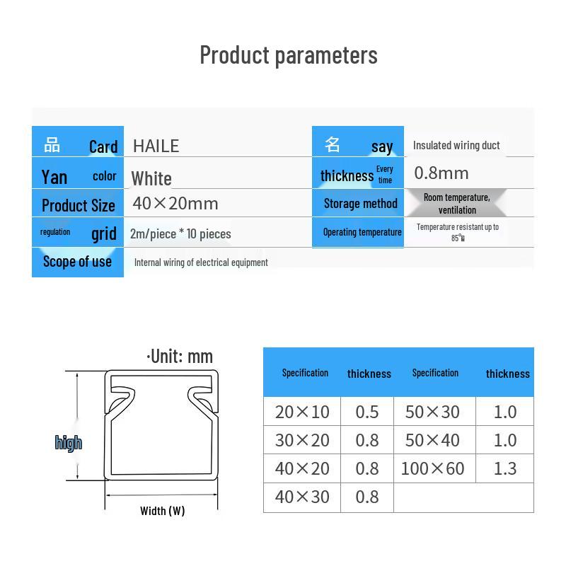 HAILE PVC Flame-Retardant Cable Trunking