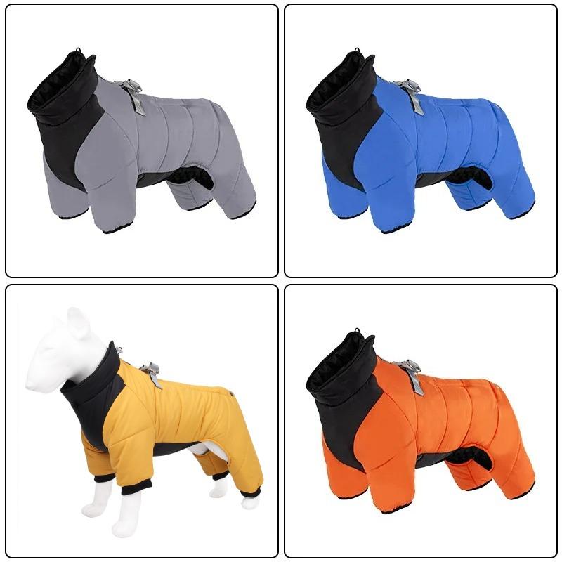 Winter Cotton Dog Coat - Small Medium Dog Waterproof Warm Jacket Non-Stick Fur Pet Clothes for Cold Weather Protection
