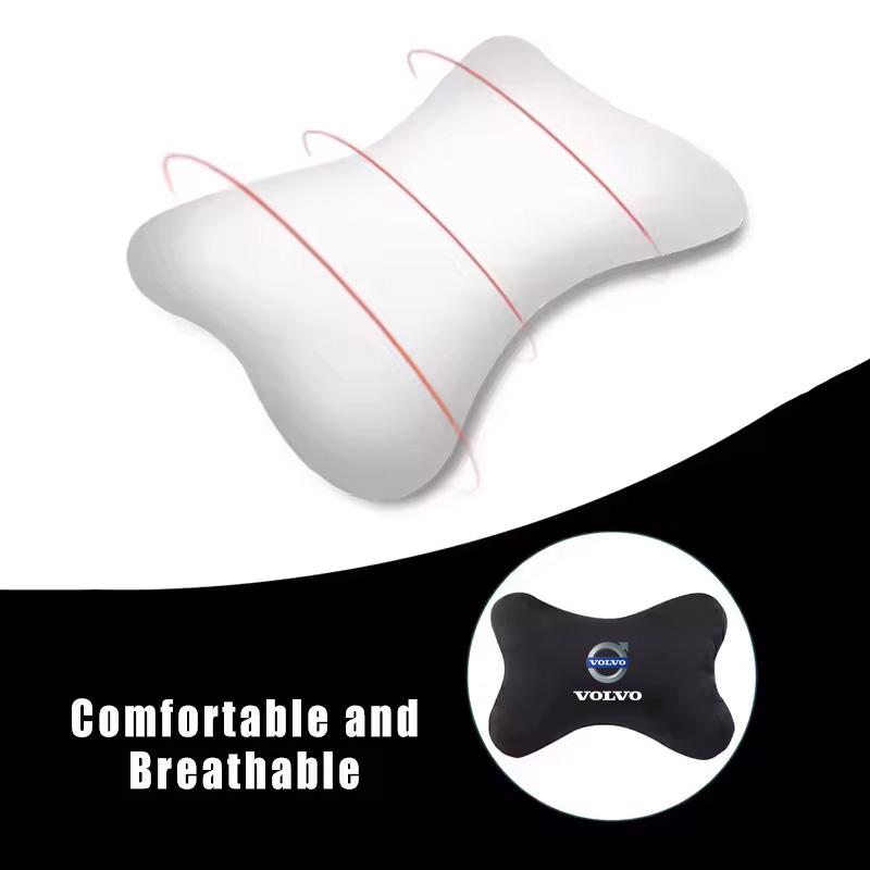 Car Suede Headrest Neck Support Auto Seat Accessories For Volvo XC90 XC60 V50 S60 V70 V60 V40 S90 olestar AWD XC40 S80 T6 V90