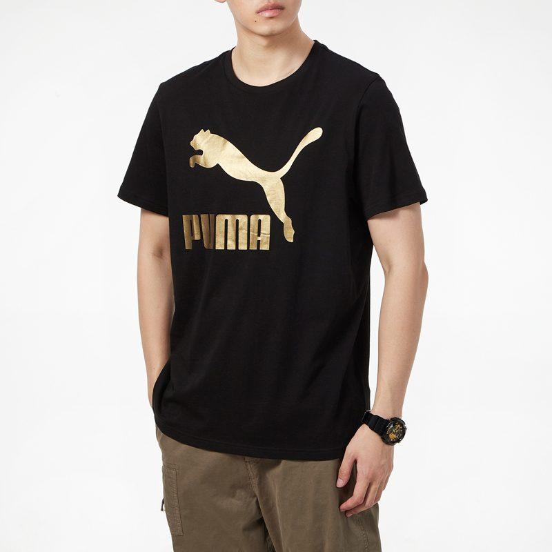 Puma T Shirts Men's Black Crew Neck Moderate Straight Fit 532280-98