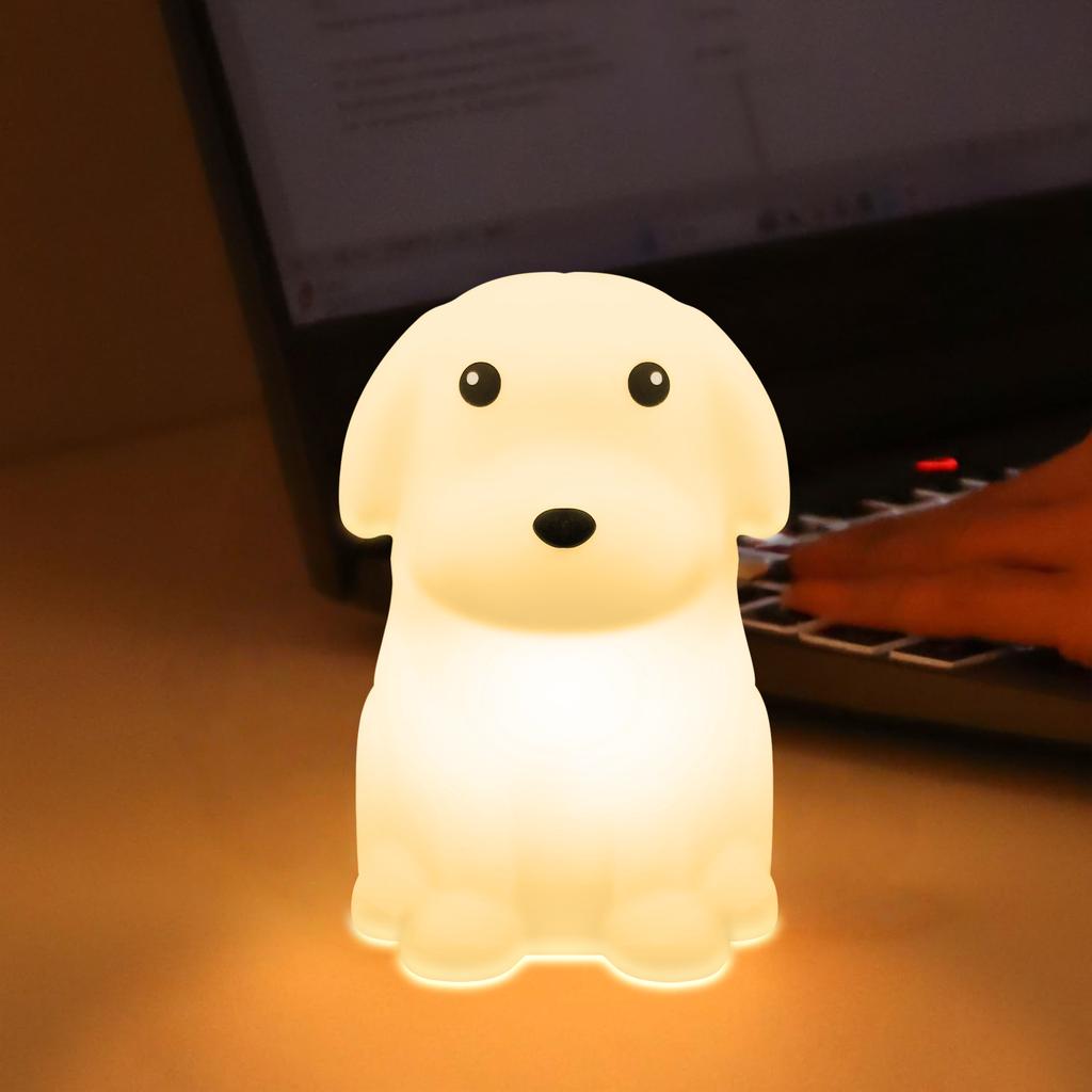 Cute Silicone Night Light Touch Sensor Pat Lamp Kid Safe Child Colors Dimmable Bedside Light Type C Rechargeable Nursery Gift