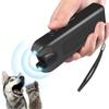 3 In1 Ultrasonic Dog Repeller Battery Powered Handheld Anti-barking Training Device LED Light Portable Electronic Dog Repeller