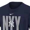 Nike X MLB Letter Print Crew Neck Casual Simple Short Sleeve T-Shirt Kids Tops Navy-Blue 3Z3B7NMBY-NYY
