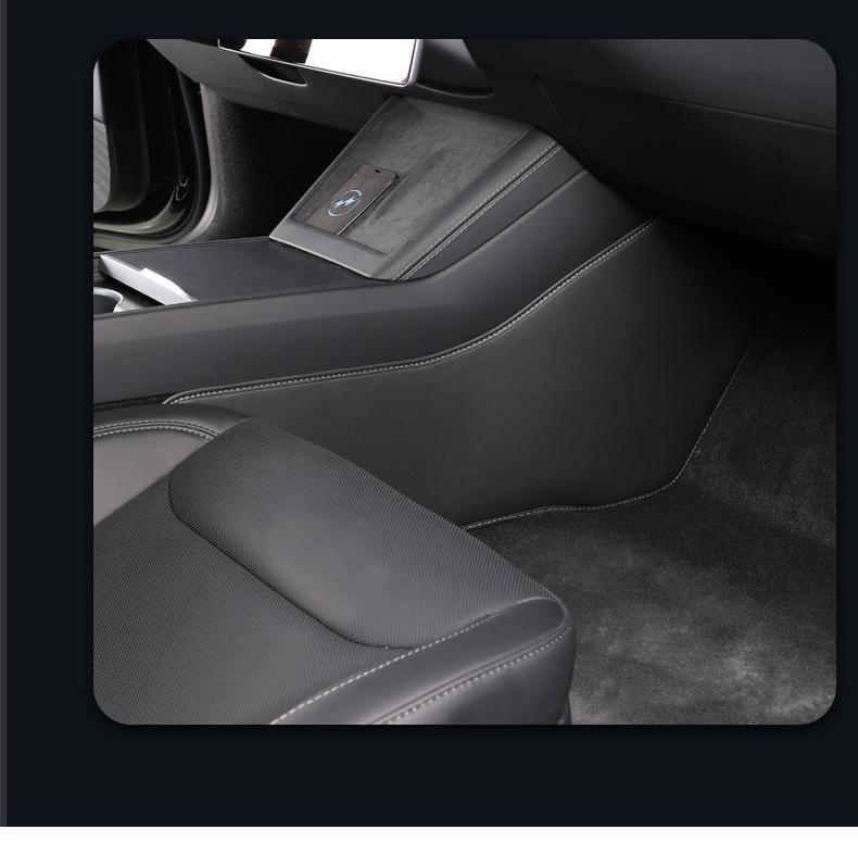 Tesla Model Y/Version 3 Center Console Anti-Kick PU Leather Protection Pad