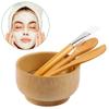  Sada nádob na míchání obličejových krytů Sady dřevěných krytů na obličej, včetně misky, lžíce, štětce a míchadla