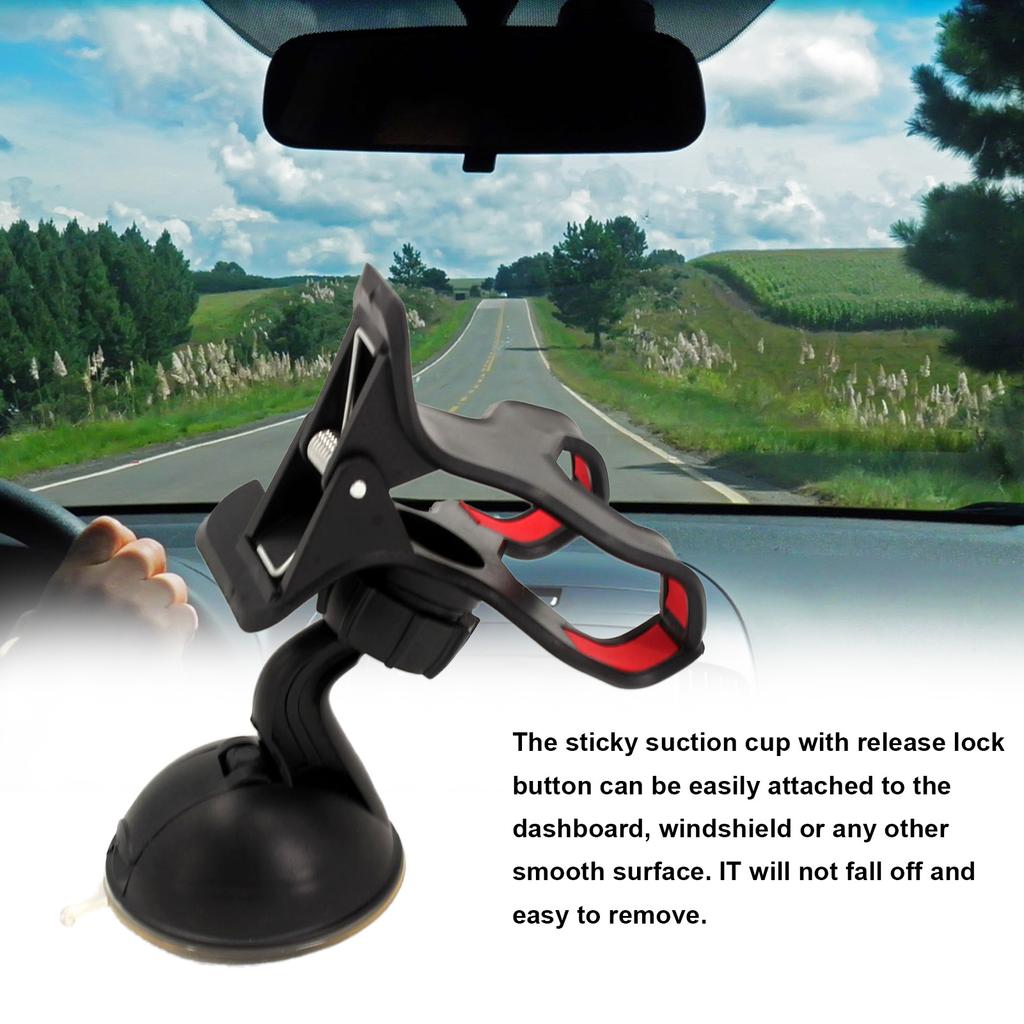 Suport auto universal rotativ 360°, suport pentru telefon mobil, suport pentru navigație, suport pentru parbriz cu ventuză