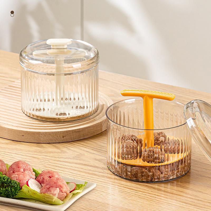 Translucent Meatball Maker Manual Meatball Maker 5 Balls Meatball Maker Tool ?Kitchen Meatball Mold Kitchen Extruded Meatball