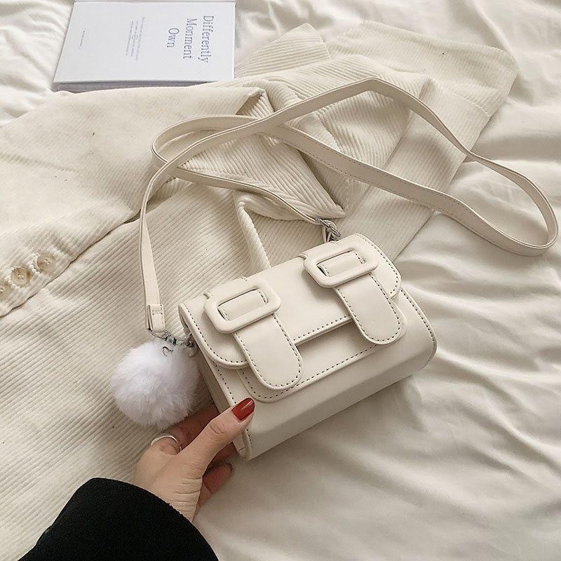 Chic French Style Small Crossbody Bag For Women Trendy Pu Leather Summer Essentials In Pink