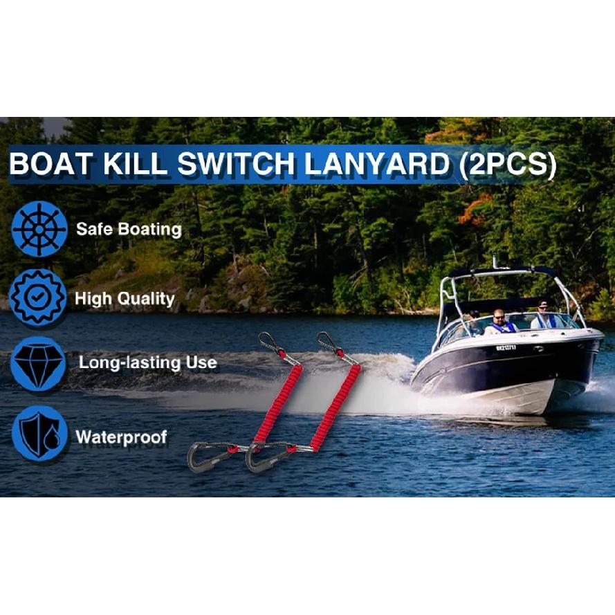 8M0092849 Boat Kill Switch Lanyard - [2 PCS]  Safety Lanyard Cord Tether for Mercury Mercruiser Outboard Motor