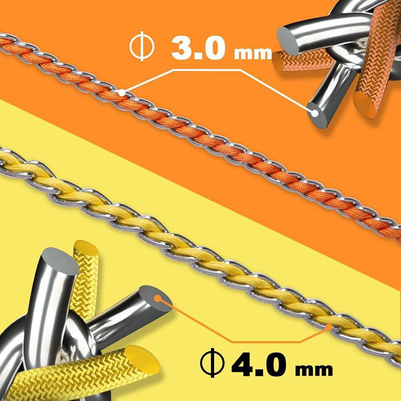 Walking Dog Leash With Continuous Bite Resistance P-Chain P-Shaped rope Collar Anti Bite Break Medium-Sized Large Dog Pet Chain