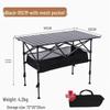 Height-Adjustable Outdoor Foldable Table for Picnic, Camping, and BBQ