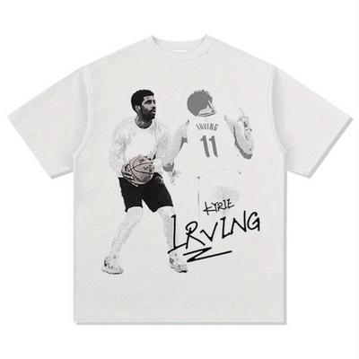 Amerikaans Y2K Retro Basketbal Hip-hop Patroon Heren T-shirt Zomer Nieuw Retro Mode Heren- en Dames Streetwear