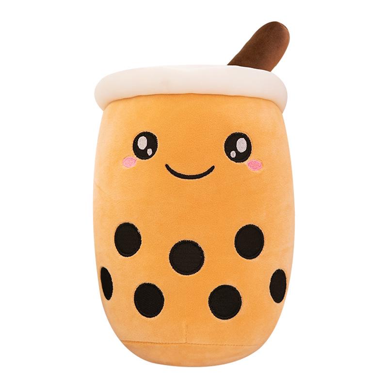 Super Soft Plush Milk Tea Cup Pillow - Cylindrical Sleeping Doll for Kids & Girlfriend Gifts