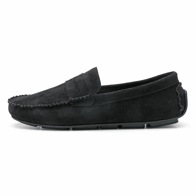 High Quality Men's Casual Shoe Loafers Hand-sewn Slip-on Flat Bottom Trendy All-match Mens Ddriving Shoe Fashion Men Casual Shoe