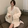 Autumn and winter new coat women's medium and long niche temperament fluffy coat coat thickened with cotton