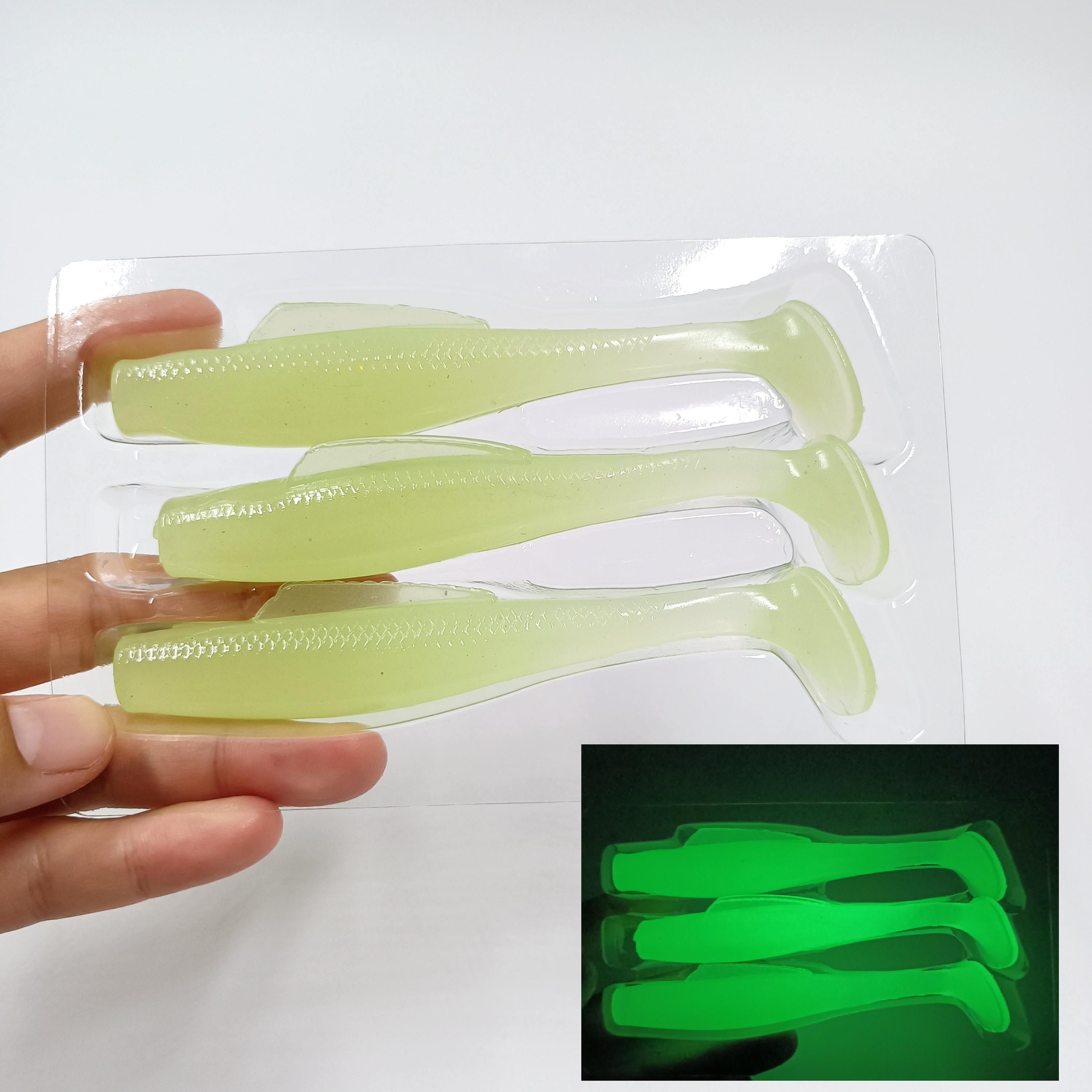 

DUODUOYU 3 шт. TPR Плавающая мягкая приманка 120 мм/13,5 г Большая приманка для рыбалки с Т-образным хвостом Мягкий пластиковый свимбейт Хвост-лопатка Мягкий червь Снасти серый