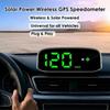 Solar Head Up Display GPS+ Digital Car Speedometer Intelligent Light Sensing HUD KM/H And MP/H Display LED Display