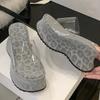 Eilyken Sexy PVC Transparen Platform Wedges Women's Slipper Summer Open Toe High Heels Banquet Party Slide Shoes