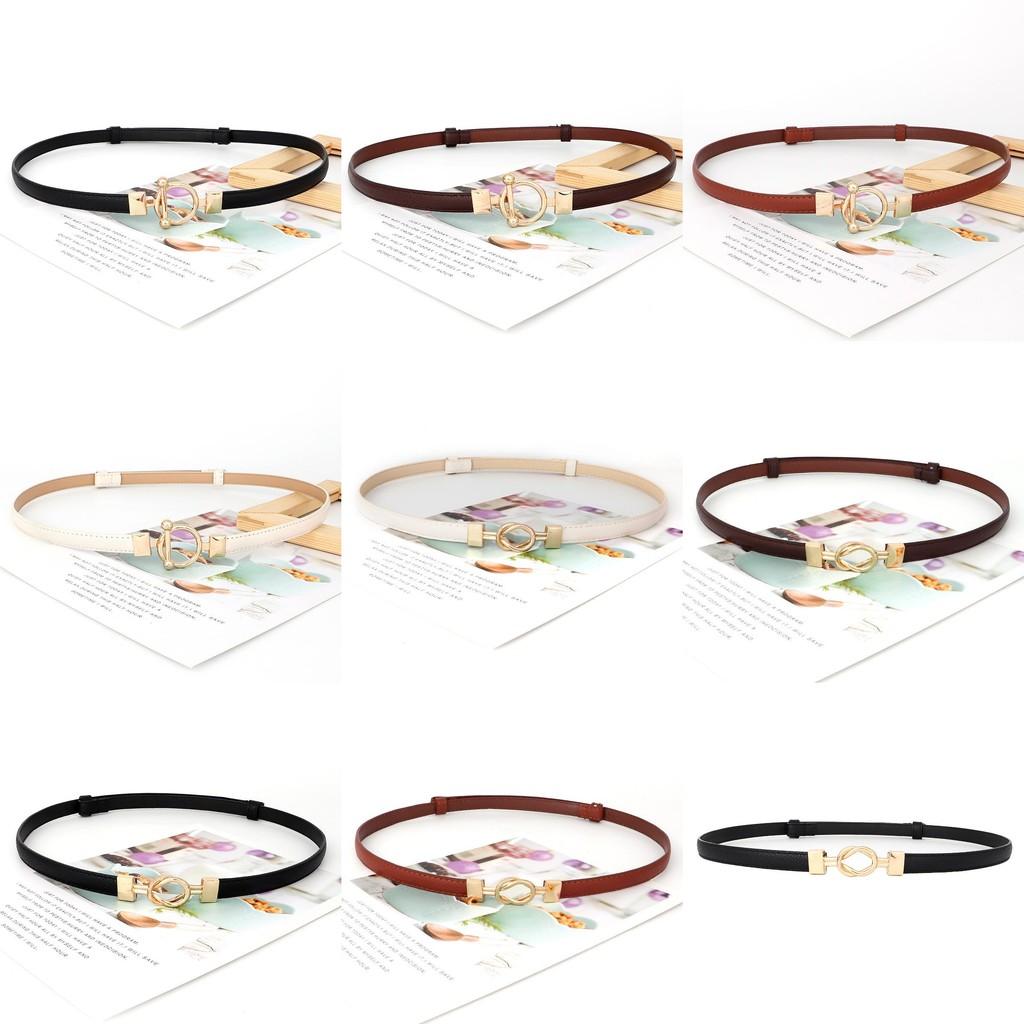 Pu Leather Minimalist Waist Belt With Metal Buckle For Office And Dresses Casual