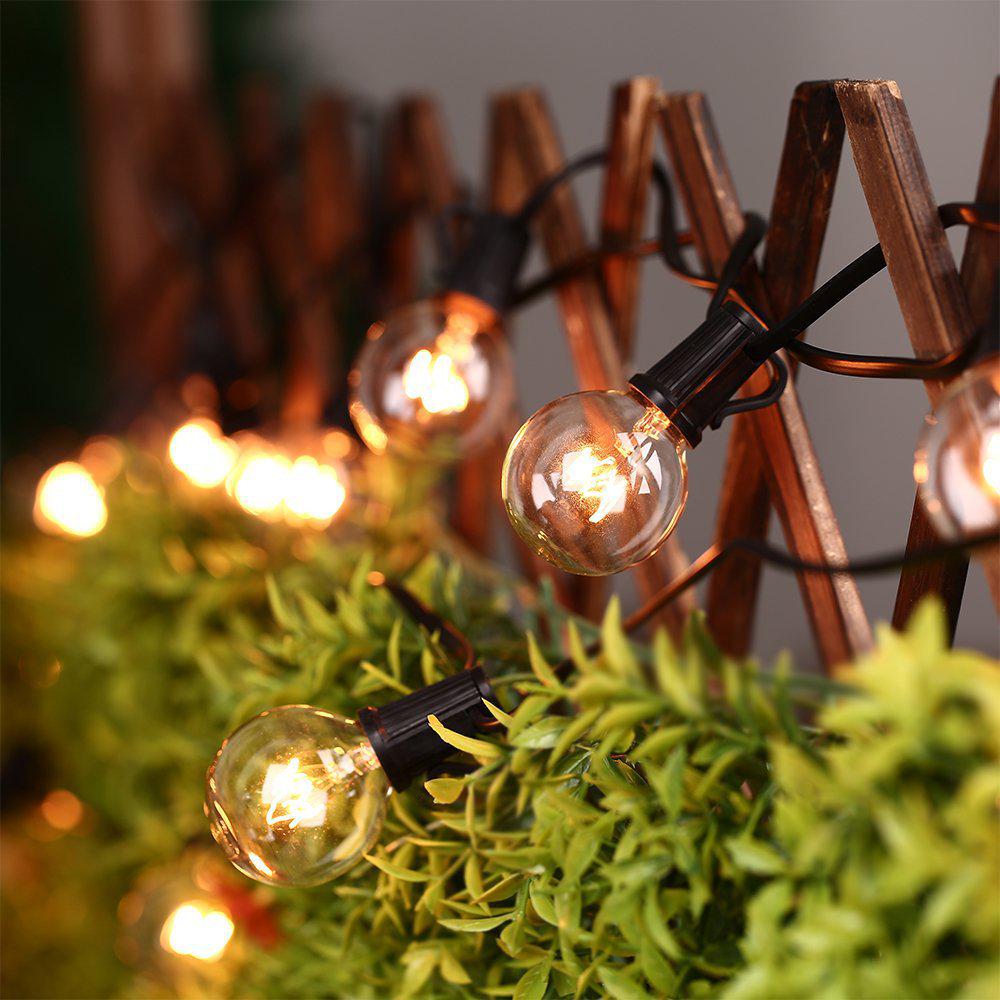 Outdoor Colorful G40 Bulb String Lights for Camping and Christmas Festivals, Plug-In Type