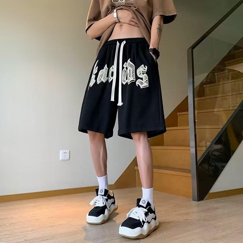 

Шорты High Street мужские летние трендовые брендовые американские баскетбольные спортивные брюки Five-point Medium прямые свободные повседневные полуштаны 8XL чёрный