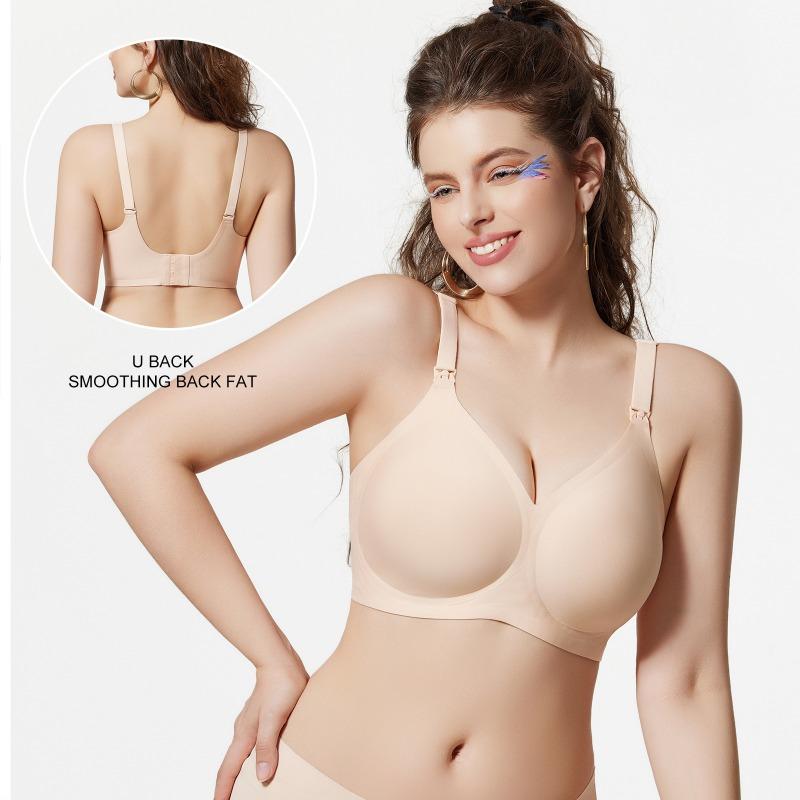 European Style Plus Size Seamless Wireless Maternity Nursing Bra Comfort Intimates for Pregnant  Postpartum Women