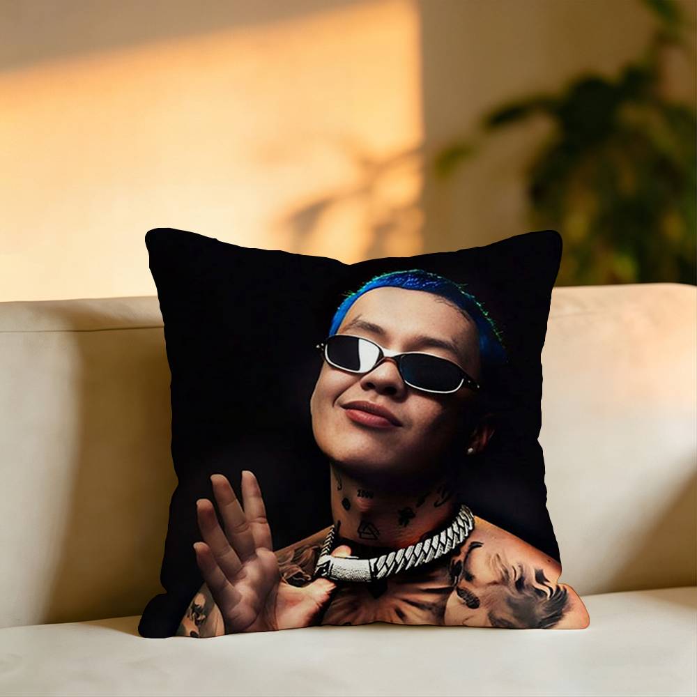 Colombian Rapper BBlessdd Pillow Case Square DoubleSided Sofa Cushion Cover Bedroom Bedside Pillow