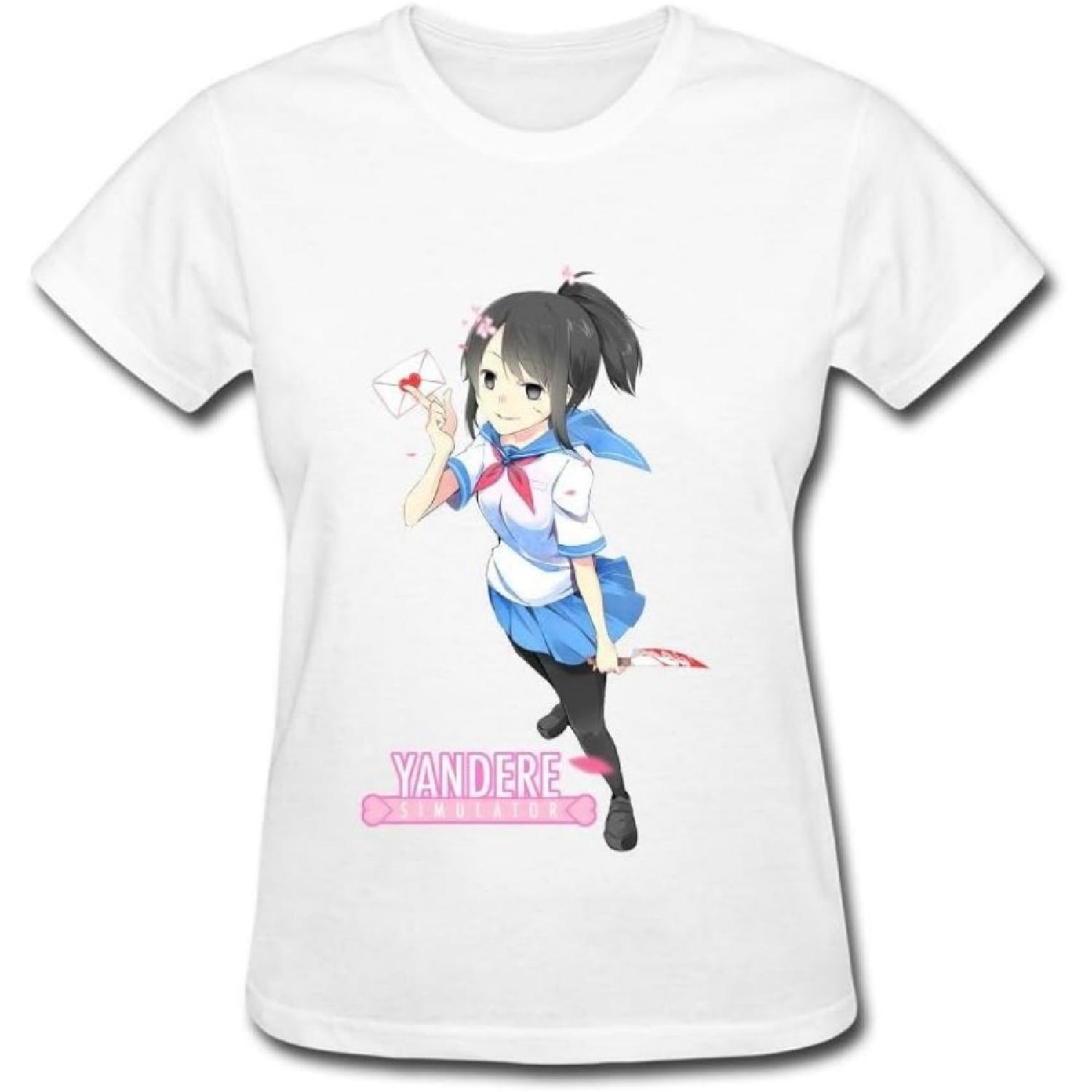 Женская футболка Kingdiny с постером Yandere Dev Simulator XXXXXL белый