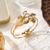 Fashion Boho Enamel Starfish Shell Cuff Bangles For Women Big Starfish Open Bracelets Summer Beach Vacation Jewelry Gift
