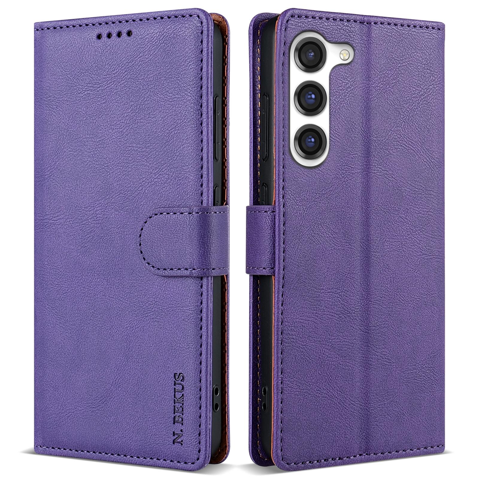 

For Samsung Galaxy S23+ Case Wallet Leather Phone Cover Wholesale Purple