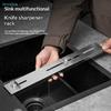 Adjustable Sink Sharpener Holder | Stainless Steel Expandable Kitchen Sharpener Rack