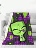 Happy Gir From  Fanart Blanket Soft Warm Travel Portable Blanket  Fan Art Gir Happy Dance#Color_Quality Blanket,Size_100X130CM