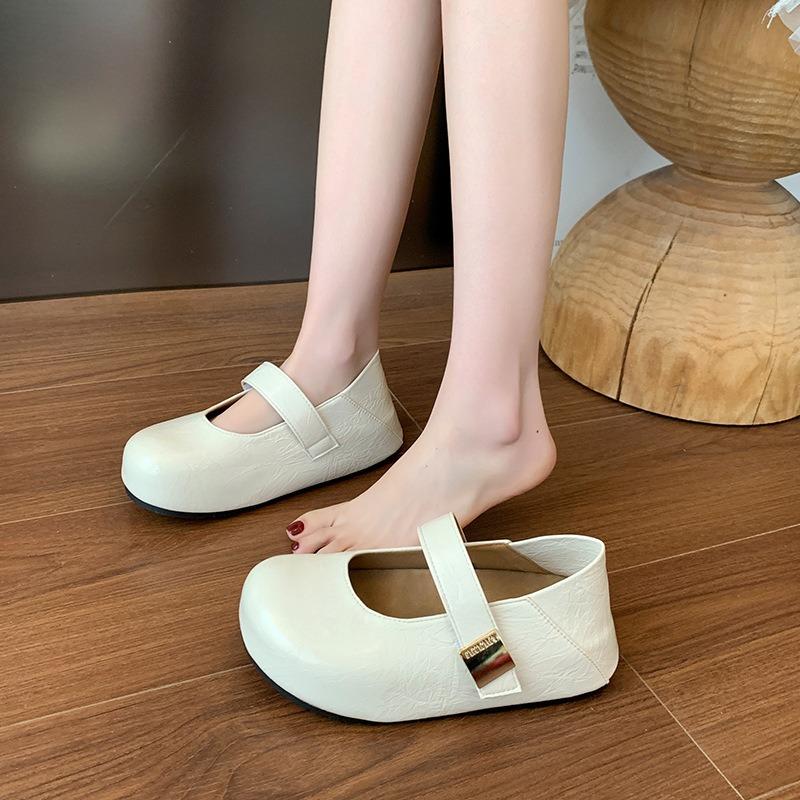 Red Mary Jane Single Shoes Women's Platform Height Increase Spring and Summer New with Skirt Cool Single Shoes