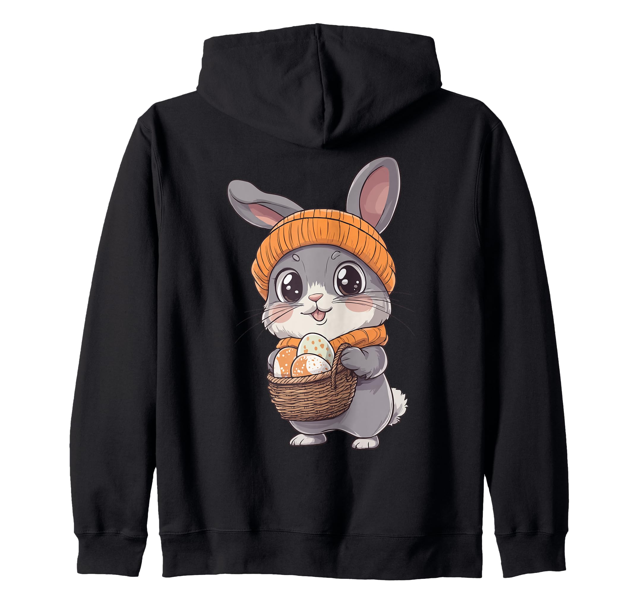 

Easter Rabbit Costume Kids Girls Boys Decoration Easter Bunny Zip Hoodie чорний